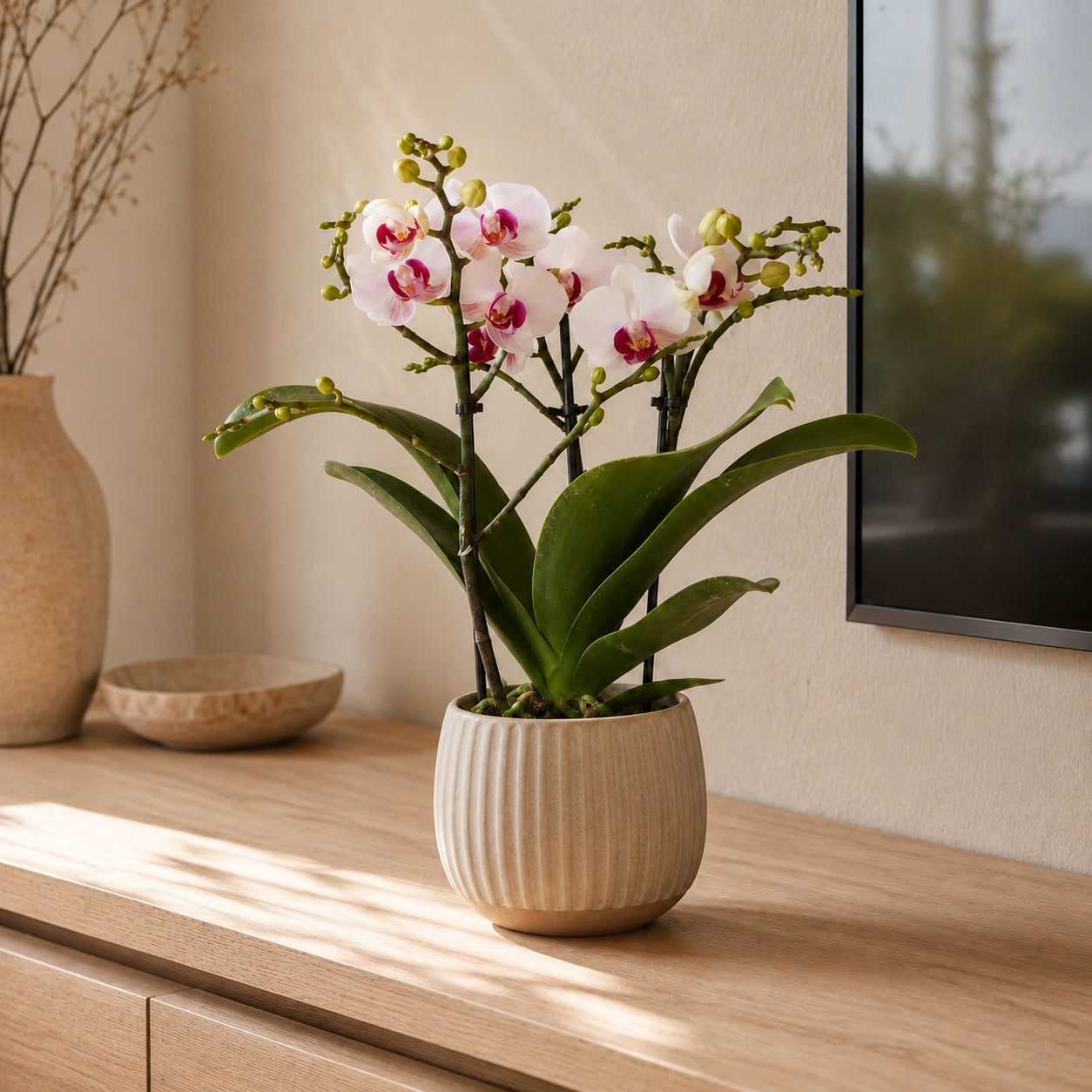 Witte Phalaenopsis orchidee ‘Gibraltar’ – Ø9 cm
