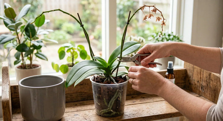 Mijn orchidee is uitgebloeid. Wat moet ik doen?