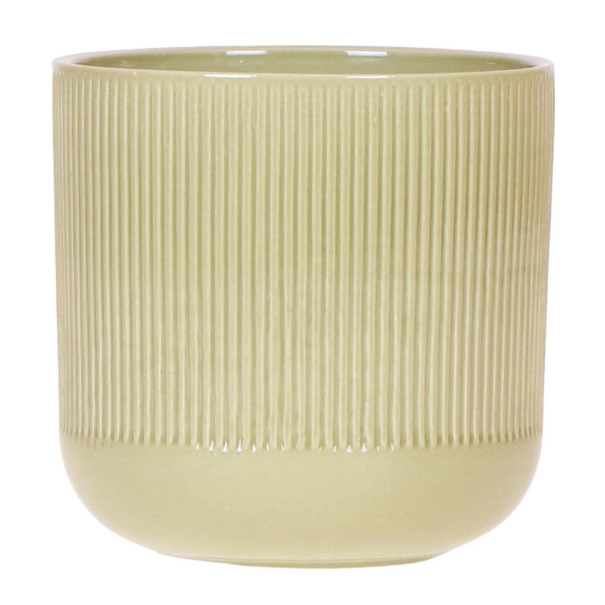 Groene Flare bloempot voor orchidee – keramische sierpot Ø12 cm