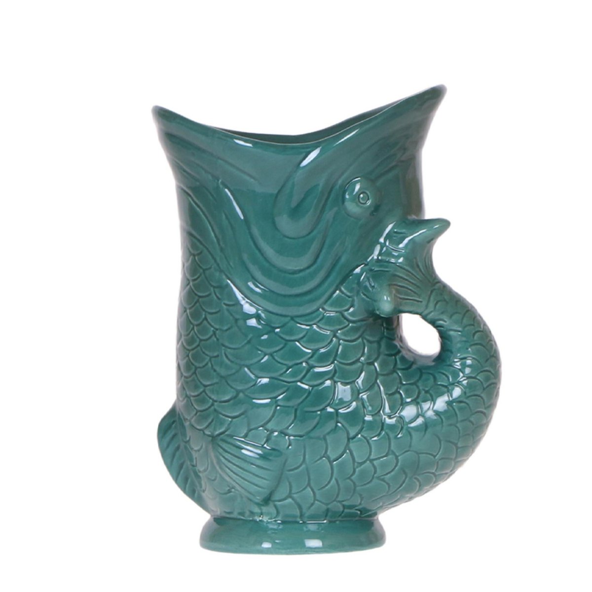 Groene Fish bloempot voor orchidee – keramische sierpot Ø9 cm