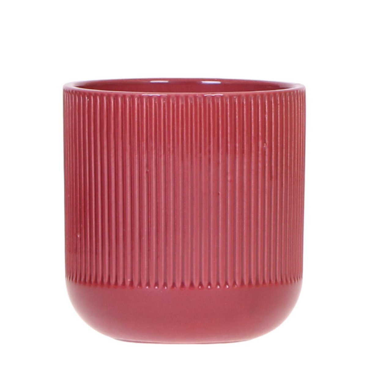 Rode Flare bloempot voor orchidee – keramische sierpot Ø9 cm