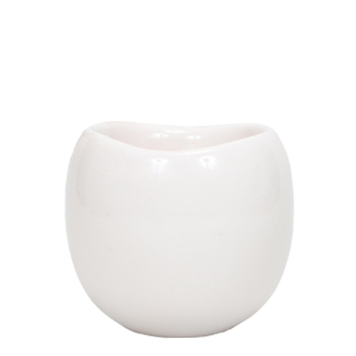 Witte Bowl bloempot voor orchidee – keramische sierpot Ø9 cm