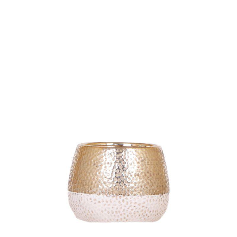 Gouden Elite bloempot voor orchidee – keramische sierpot Ø12 cm