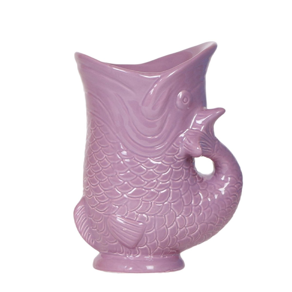 Lila Fish bloempot voor orchidee – keramische sierpot Ø9 cm