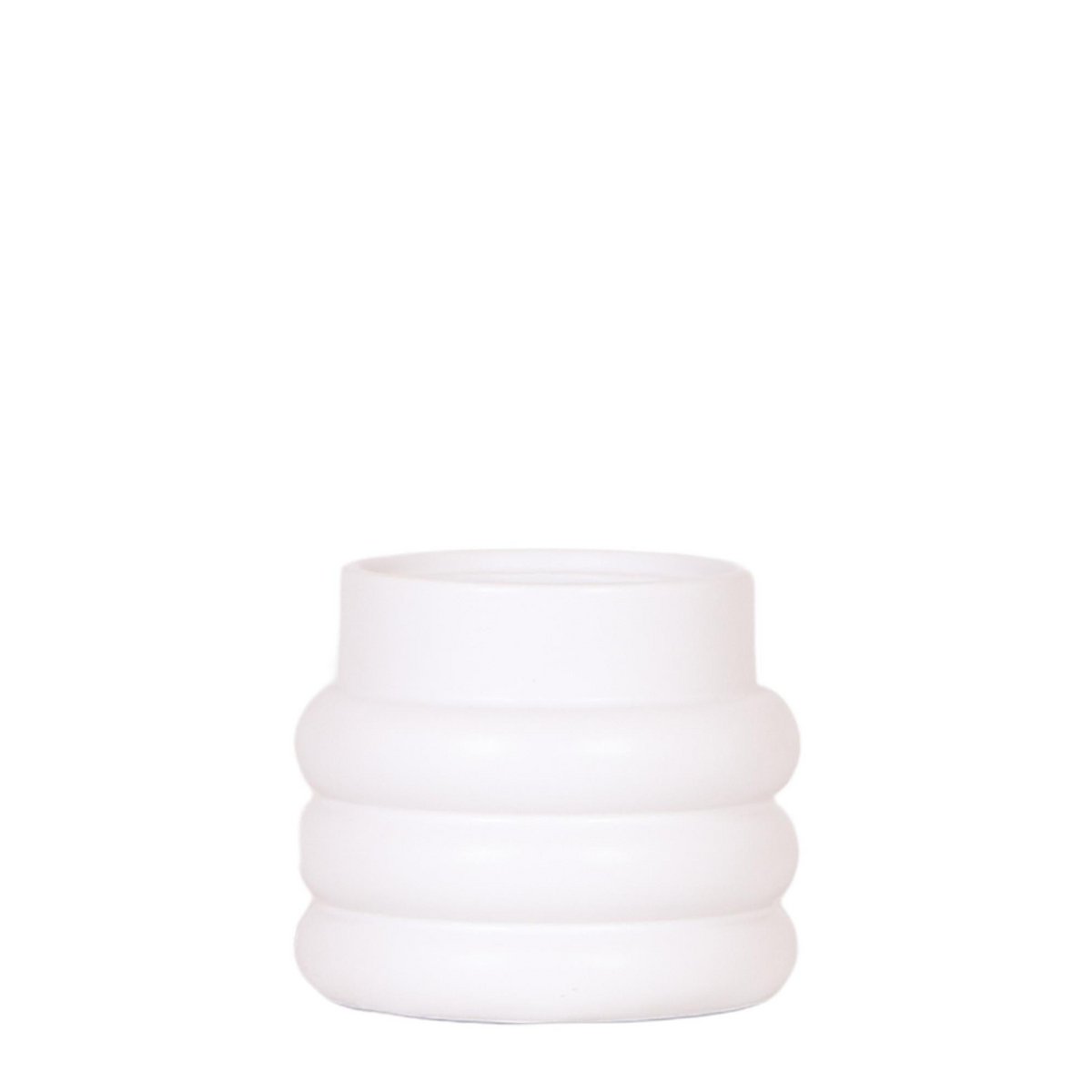 Witte Bubble bloempot voor orchidee – keramische sierpot Ø9 cm