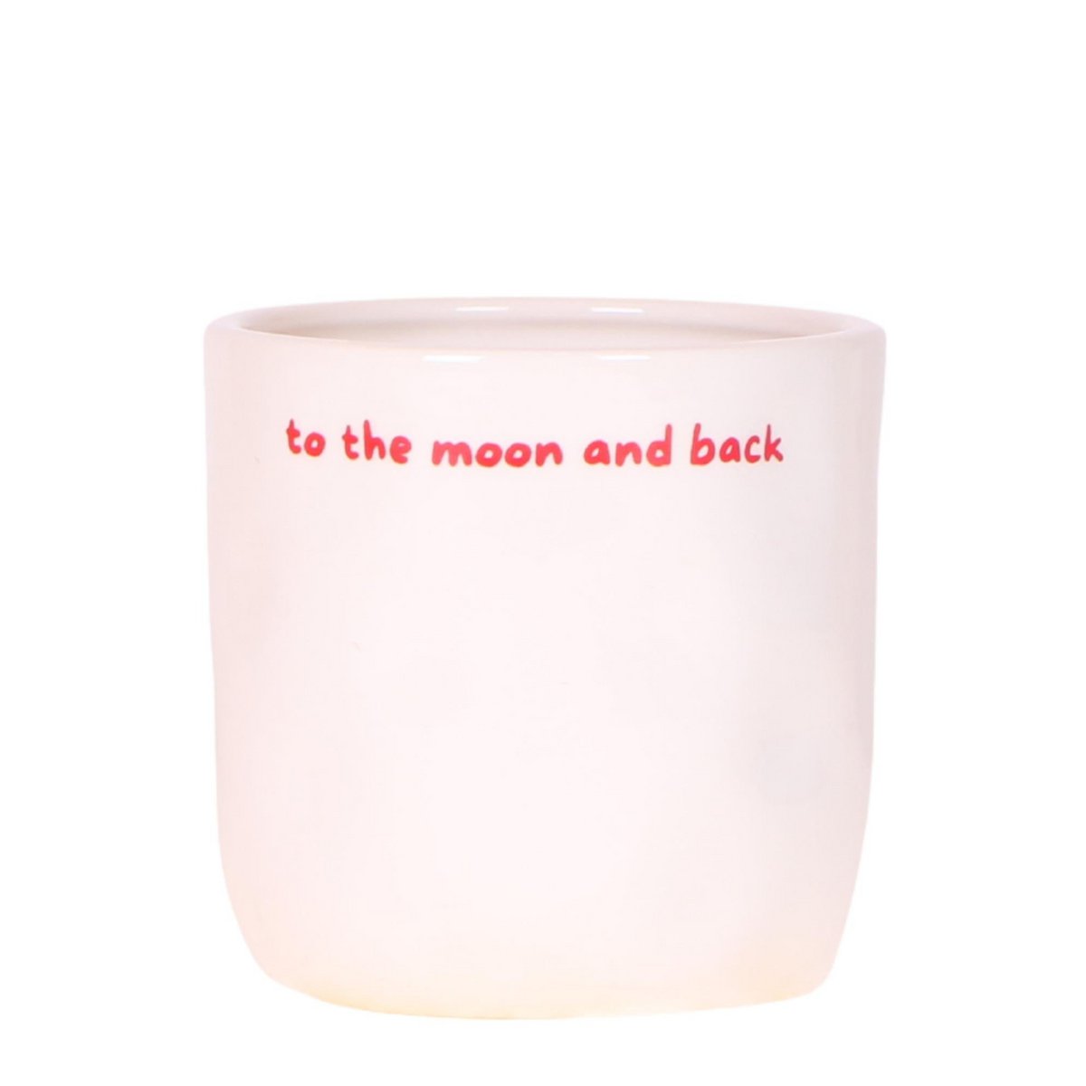 Witte To the Moon and Back bloempot voor orchidee – keramische sierpot Ø9 cm