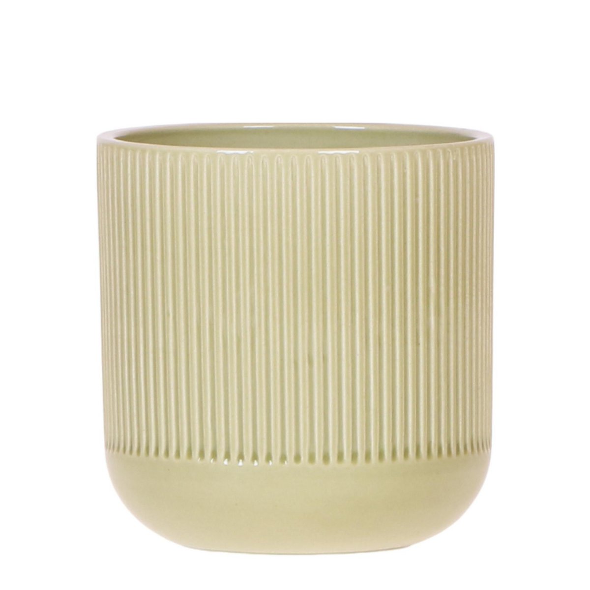Groene Flare bloempot voor orchidee – keramische sierpot Ø9 cm