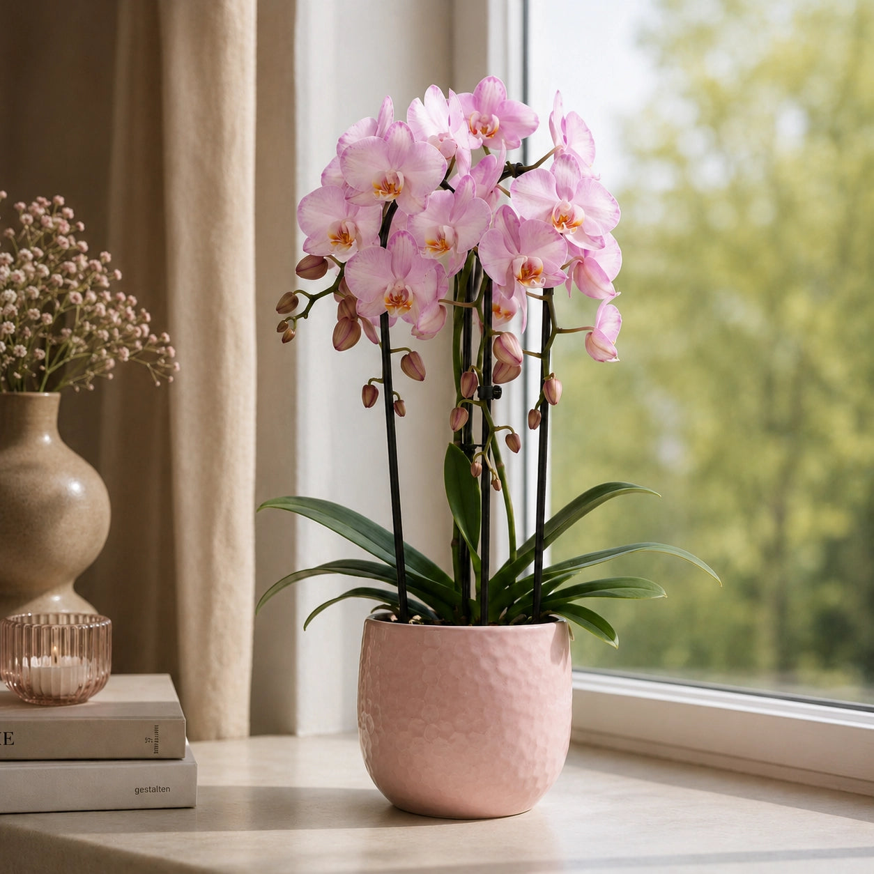 Roze Phalaenopsis orchidee ‘Niagara Falls’ – Ø12 cm