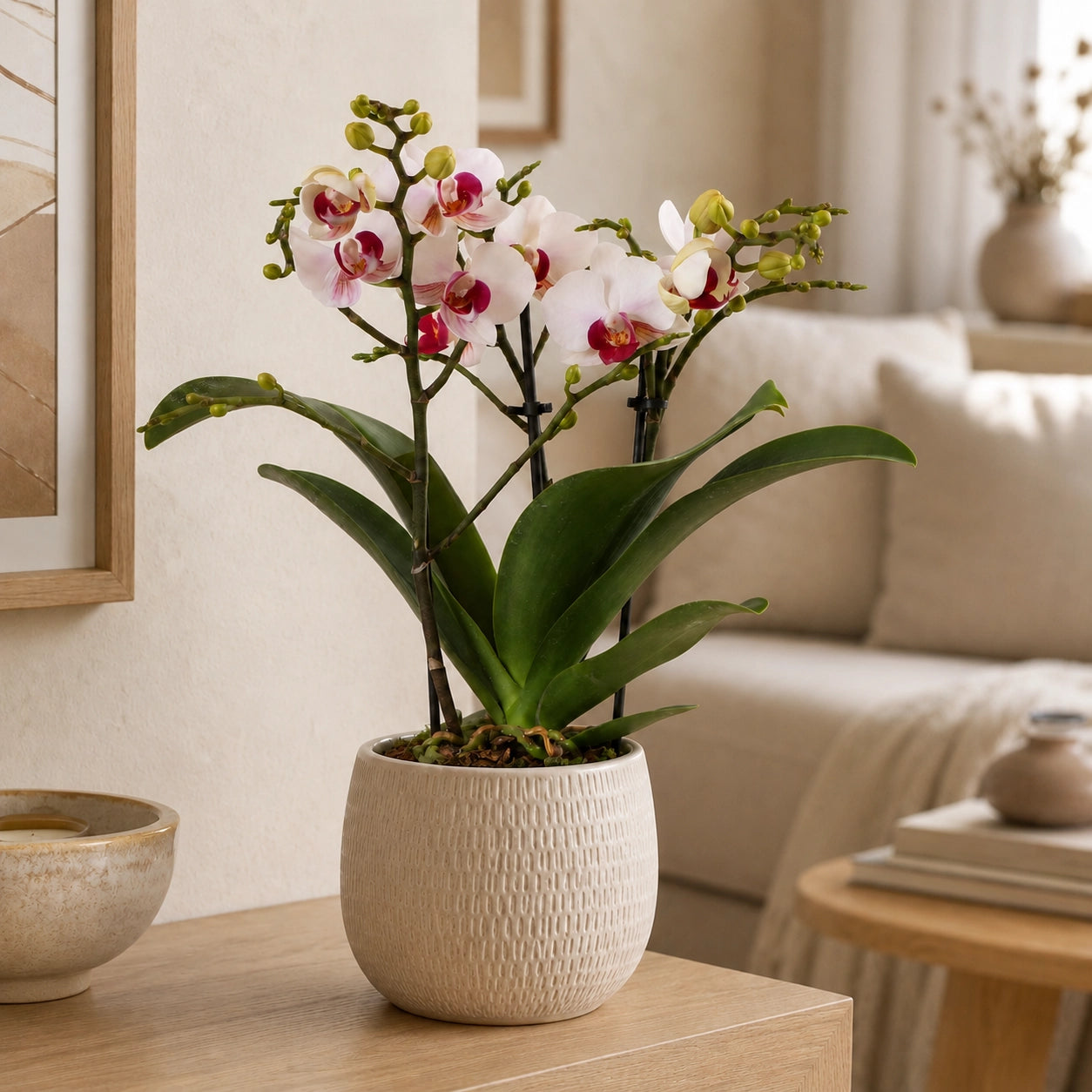 Witte Phalaenopsis orchidee ‘Gibraltar’ – Ø9 cm