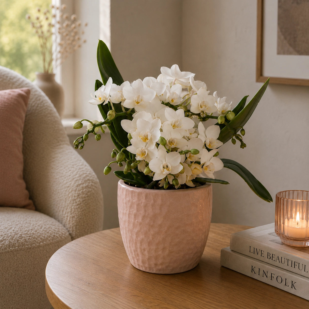 Witte Phalaenopsis orchidee ‘Nazaré’ – Ø9 cm